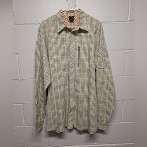 Air Jordan Men's Checkered Plaid Button Down Dress Casual Long Sleeve Shirt XLT